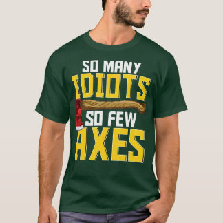 T-shirt Jetant de la hache drôle de l'ange sarcastique