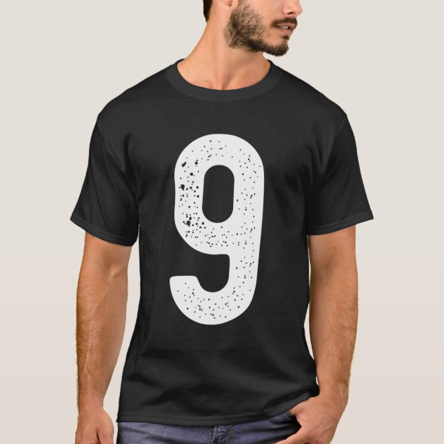 T-shirt Jetées de pratique numérotées Numéro 9 (Devant)
