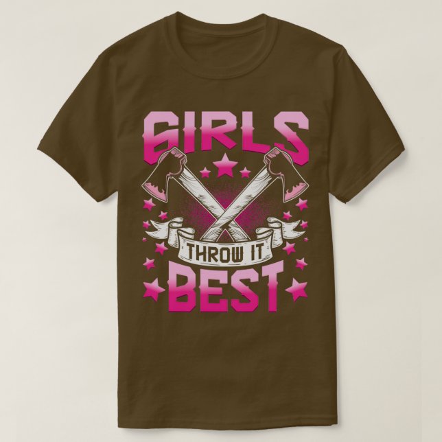 T-shirt Jeter Ax Hatchet Throwers Girls Lance It Best (Design devant)