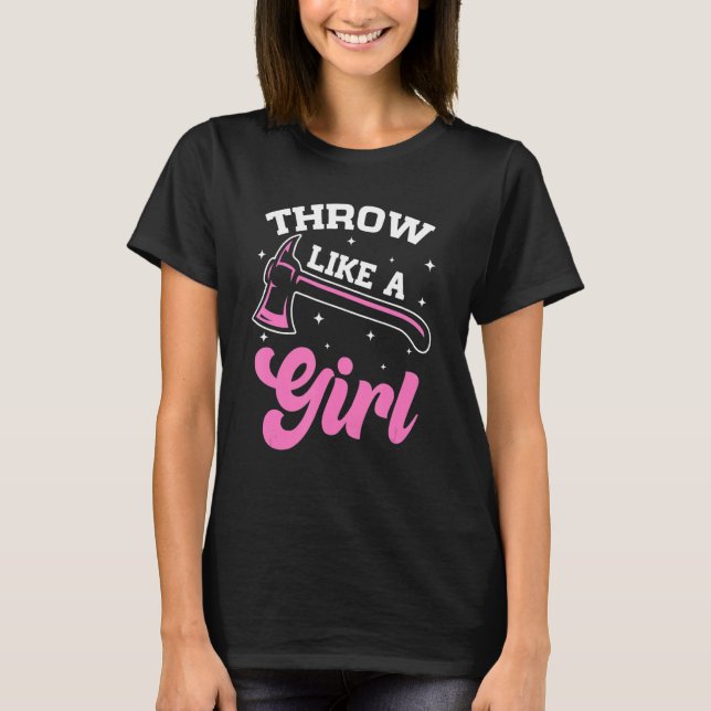 T-shirt Jeter Comme Une Fille Lumberer Hatchet Ax Jeter (Devant)