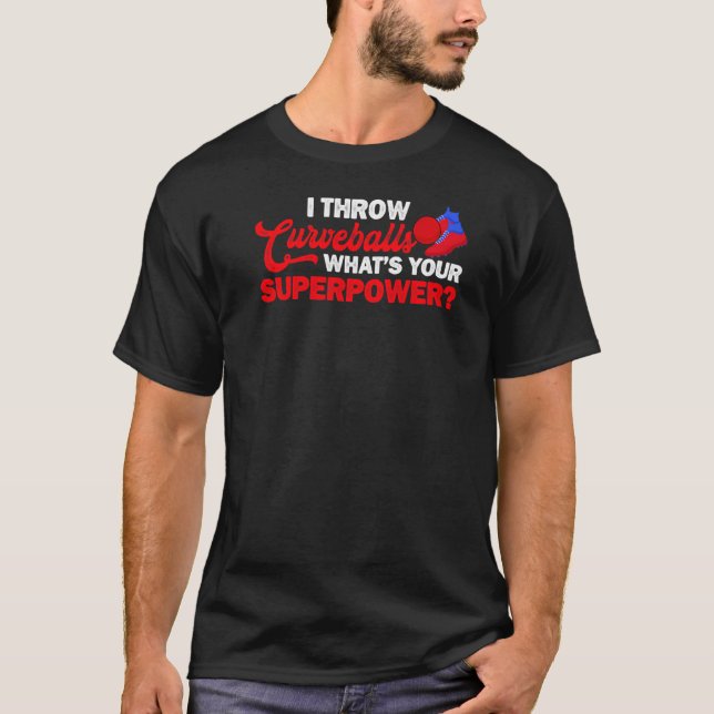 T-shirt Jeter Curveballs Pitcher Kickball (Devant)