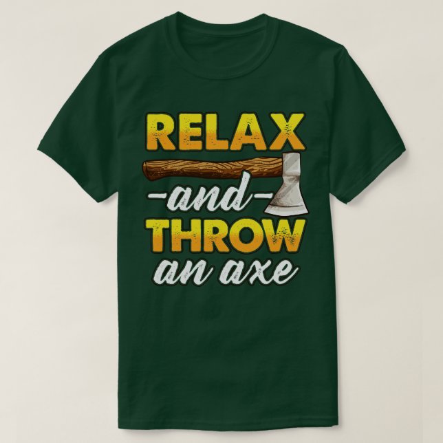 T-shirt Jeter un Ax drôle Ax Jeter (Design devant)