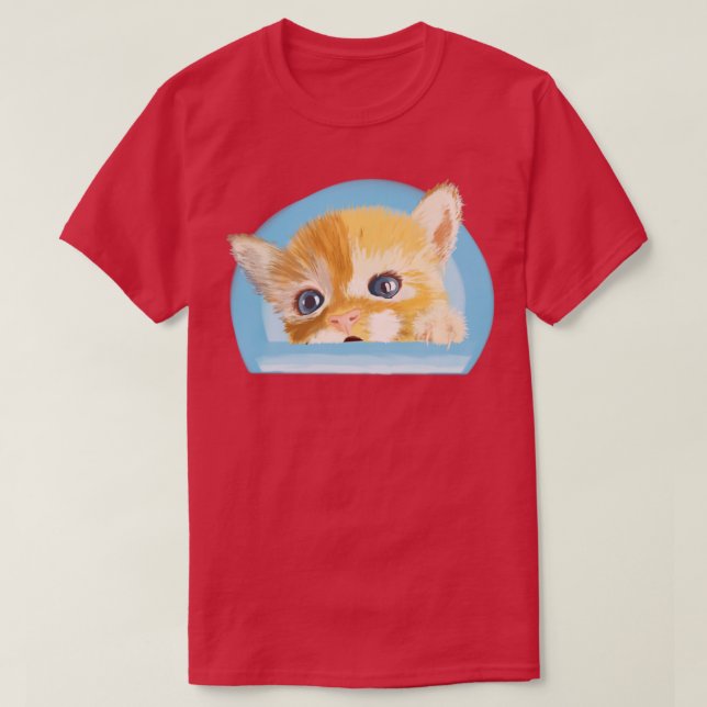 T-shirt Jeter un oeil à un Boo mignon art Little Kitten (Design devant)