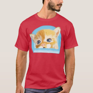 T-shirt Jeter un oeil à un Boo mignon art Little Kitten