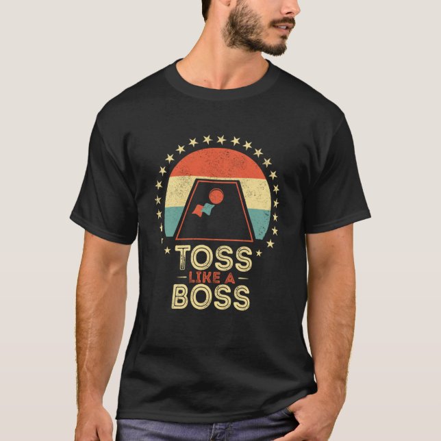 T-shirt Jetez Comme Un Boss Cornhole Champion De Cornhole (Devant)