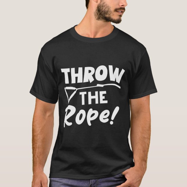 T-shirt Jetez La Corde ! Wake Surf Booking Funny (Devant)