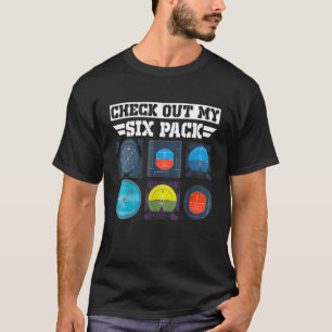 T-shirt Jetez Un Coup D'Oeil À Mon Avion À Six Paquets Pil
