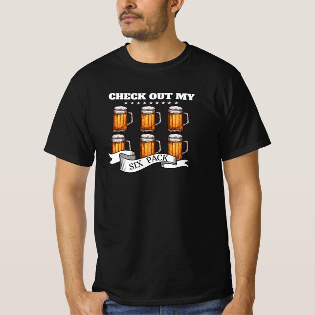 T-shirt Jetez un coup d'oeil à mon pack de six - Ale (Devant)