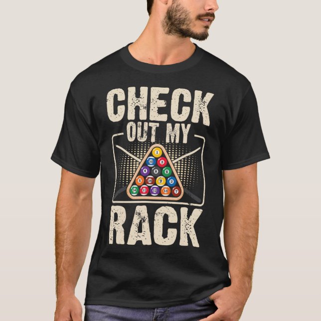 T-shirt Jetez Un Coup D'Oeil À Mon Rack - Cute Billiard Fa (Devant)