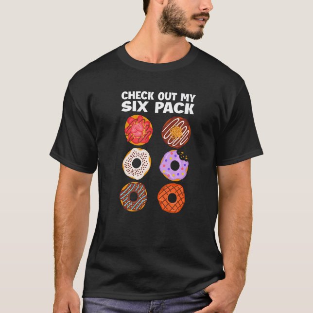 T-shirt Jetez un coup d'oeil à mon six pack Donut Donut Co (Devant)