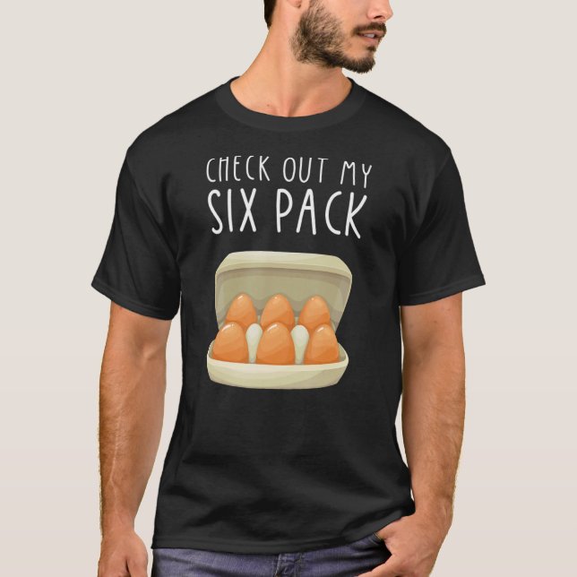 T-shirt Jetez un coup d'oeil à mon six pack EGG Carton Far (Devant)
