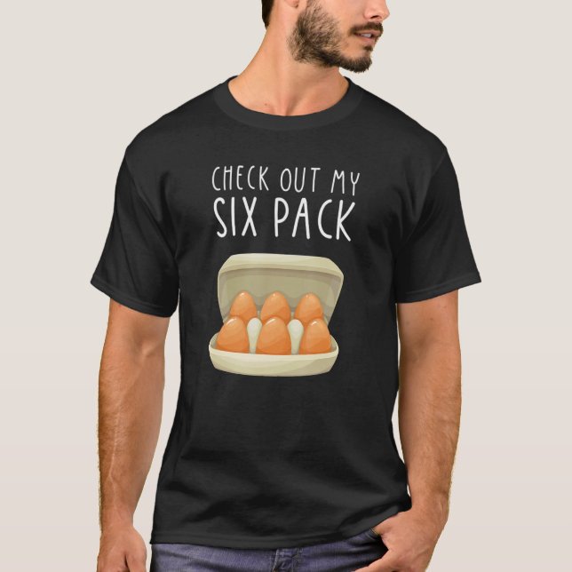 T-shirt Jetez un coup d'oeil à mon six pack EGG Carton Far (Devant)