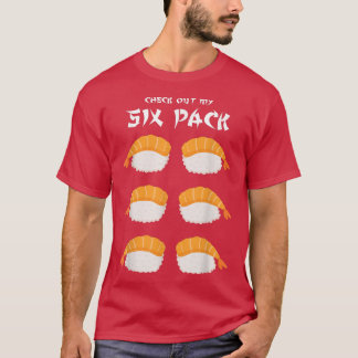 T-shirt Jetez Un Coup D'Oeil À Mon Six Pack Funky Sushi Lo