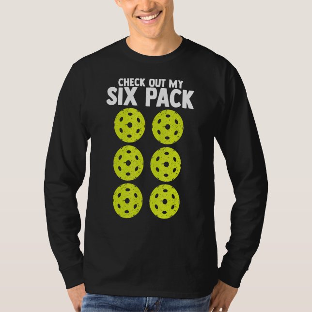 T-shirt Jetez un coup d'oeil à mon six pack Pickleball Pla (Devant)