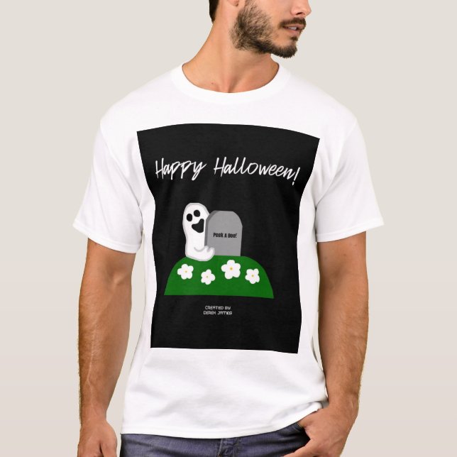 T-shirt Jetez un oeil à un blog Ghost Homme's White Basic  (Devant)