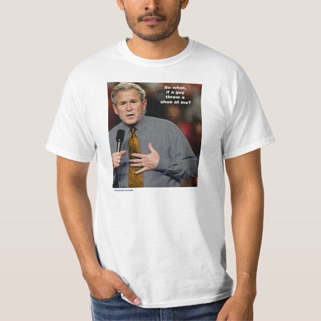 T-shirt Jetez une chaussure chez Bush (Devant)