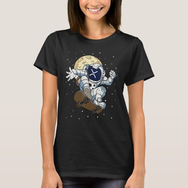 T-shirt Jeton de pièce XRP BlockChain XRP vers la lune 1 (Devant)