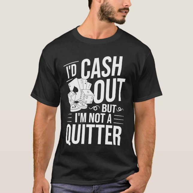 T-shirt Jetons de jeu de machine à sous de casino Cartes J (Devant)