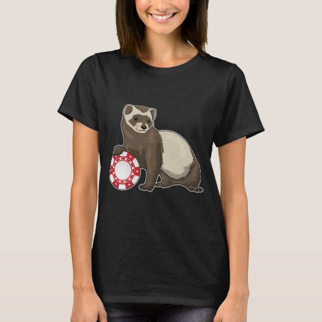T-shirt Jetons de poker au furet (Devant)