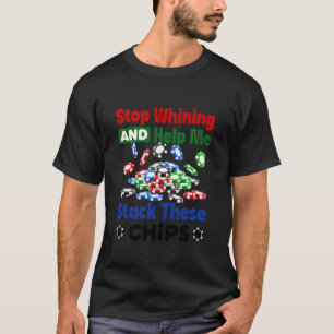 T-shirt Jetons de poker de casino drôles Tables de jeux de