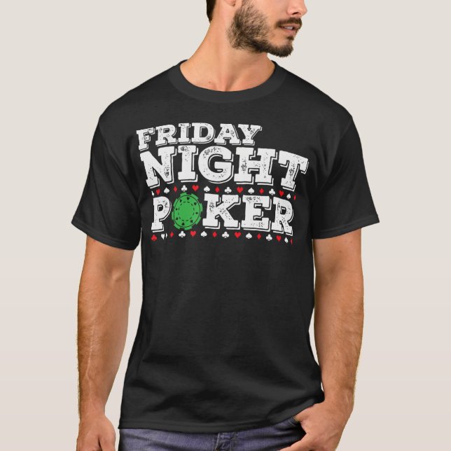 T-shirt Jetons de poker de vendredi soir (Devant)