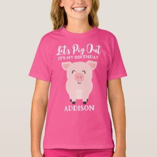 T-shirt Jetons un cochon à la ferme Animal Anniversaire