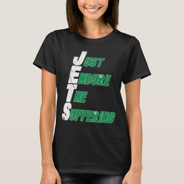 T-shirt Jets drôles endurent simplement le football souffr (Devant)