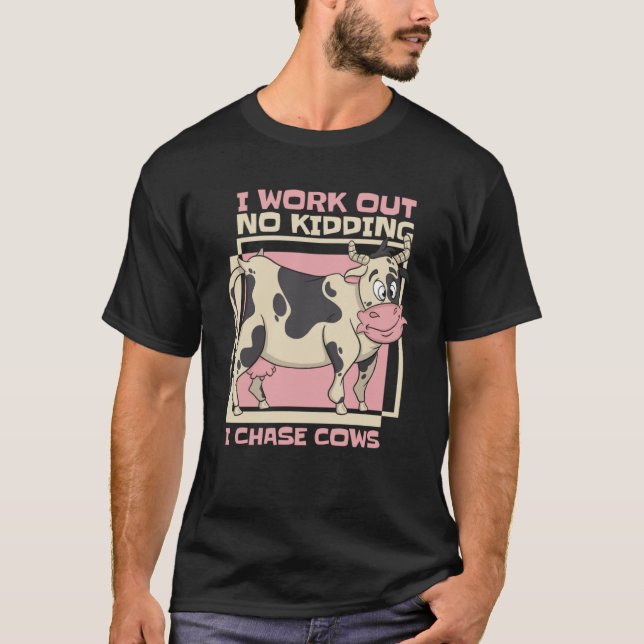 T-shirt J'Étudie Pas D'Enlèvement Je Poursuis Vaches Ranch (Devant)