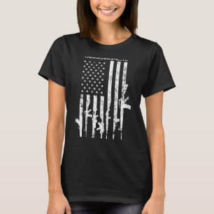 T-shirt J'étudie Triggernometry Funny Gun Pro Guns Flag O