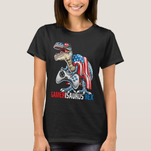 T-shirt Jeu 4 juillet T Rex Dinosaur Amerisaurus Rex Bo