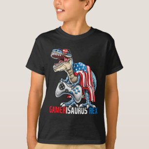 T-shirt Jeu 4 juillet T Rex Dinosaur Amerisaurus Rex Bo