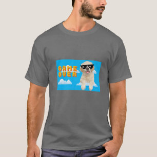 T-shirt Jeu 8 bits sur Golden Retriever Love 2