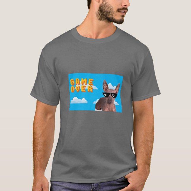 T-shirt Jeu 8 bits sur Xoloitzcuintli (Devant)