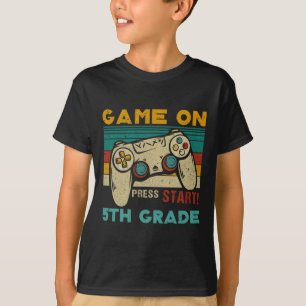 T-shirt Jeu À La Presse Début Jeu De 5E Année Joueur De Re