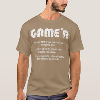 T-shirt Jeu amusant Gamer Définition Jeux Vidéo Jeu T