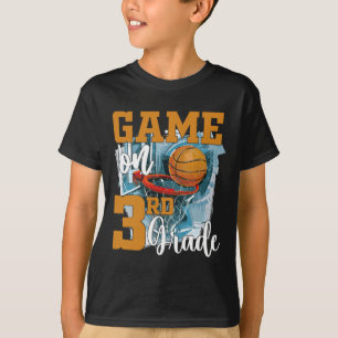 T-shirt Jeu Amusant Sur Basketball 3E Année Retour À L'Éco