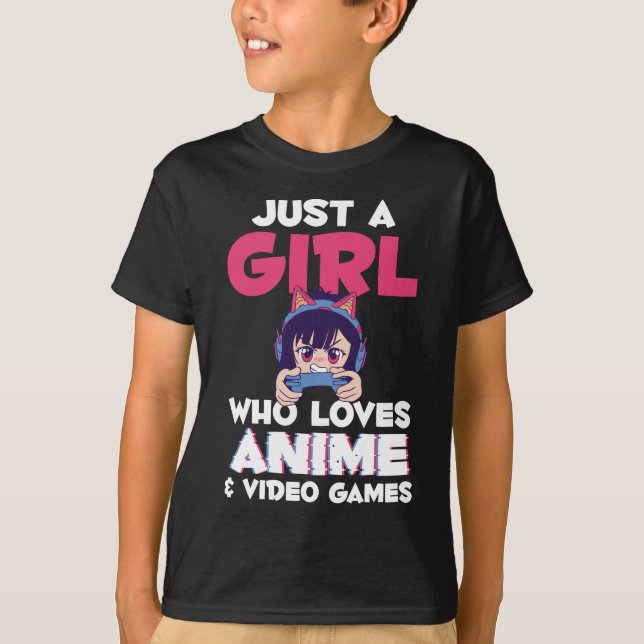 T-shirt Jeu Anime Japonaise fille Manga Otaku Enfants (Devant)