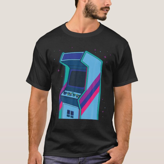 T-shirt Jeu Arcade Machine Classic Console Retro Gamer (Devant)