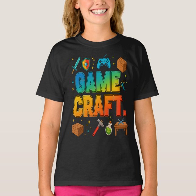T-Shirt Jeu Artisanat Rétro Gamer (Devant)