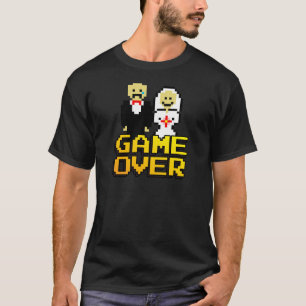 T-shirt Jeu au-dessus du mariage (à 8 bits)