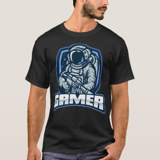 T-shirt Jeu Avec Un Astronaute Tenant Un Fusil D'Assaut