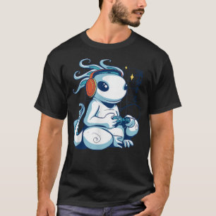 T-shirt Jeu Axolotl Art japonais Axolotl Jouer vidéo
