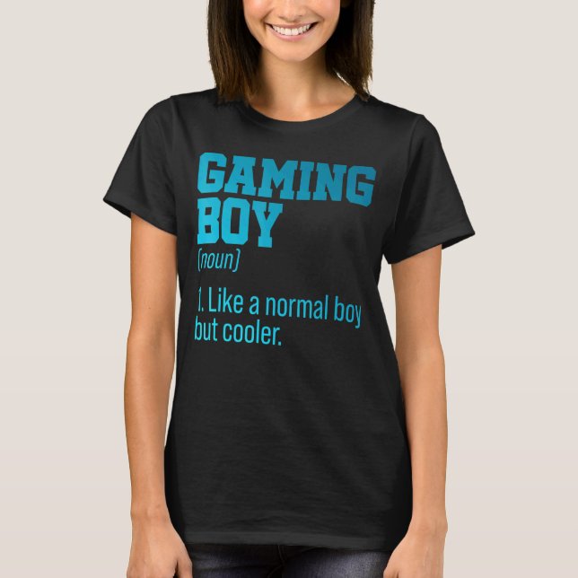 T-shirt Jeu Boy Noun Définition Console Contrôleur Vide (Devant)