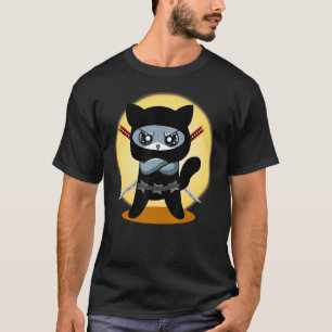 T-shirt Jeu Chat Ninja Avec Ninjato Katana Evil Jeu C
