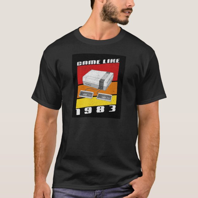 T-shirt Jeu comme 1983, jeu vidéo rétro (Devant)