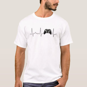 T-shirt Jeu Console de jeu Heartbeat Gamer ECG