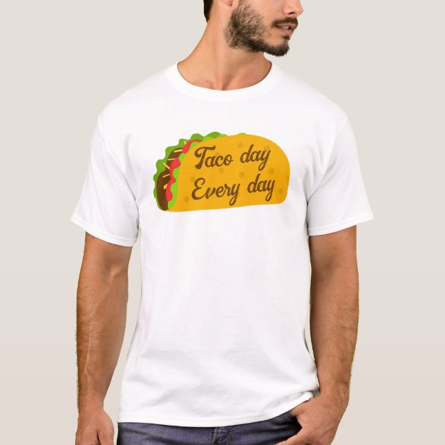 T-shirt Jeu cool yummy taco jour tous les jours (Devant)