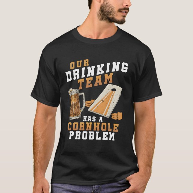 T-shirt Jeu Cornhole Joueur Cornhole (Devant)