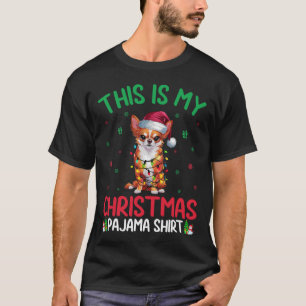 T-shirt Jeu d'arbre de Noël moche Père Noël Chow Chien Cho