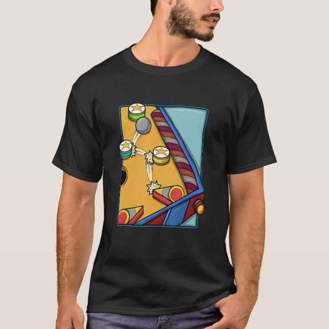 T-shirt Jeu d'arcade Vintage Pinball Machine 1 (Devant)